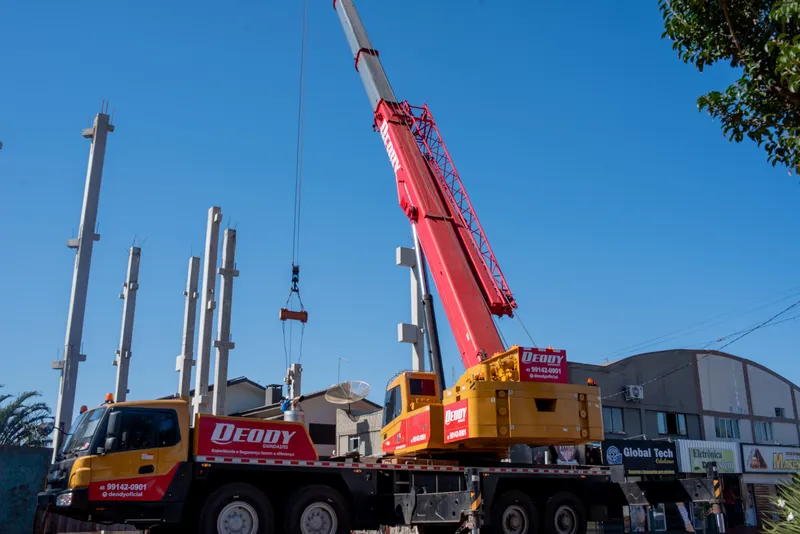 Guindaste telescópico para construção civil